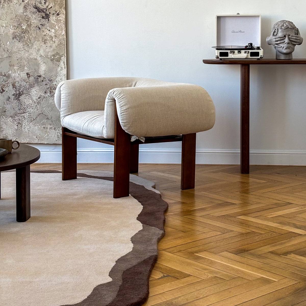 Tapis Groti en laine tuftée à la main avec un motif irrégulier de style naturel - photo 5
