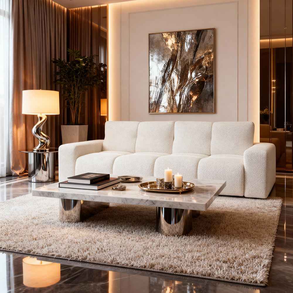 Soso 3 Seater Sofa Bed 149x200 with Storage, Modern Style – in a room setting