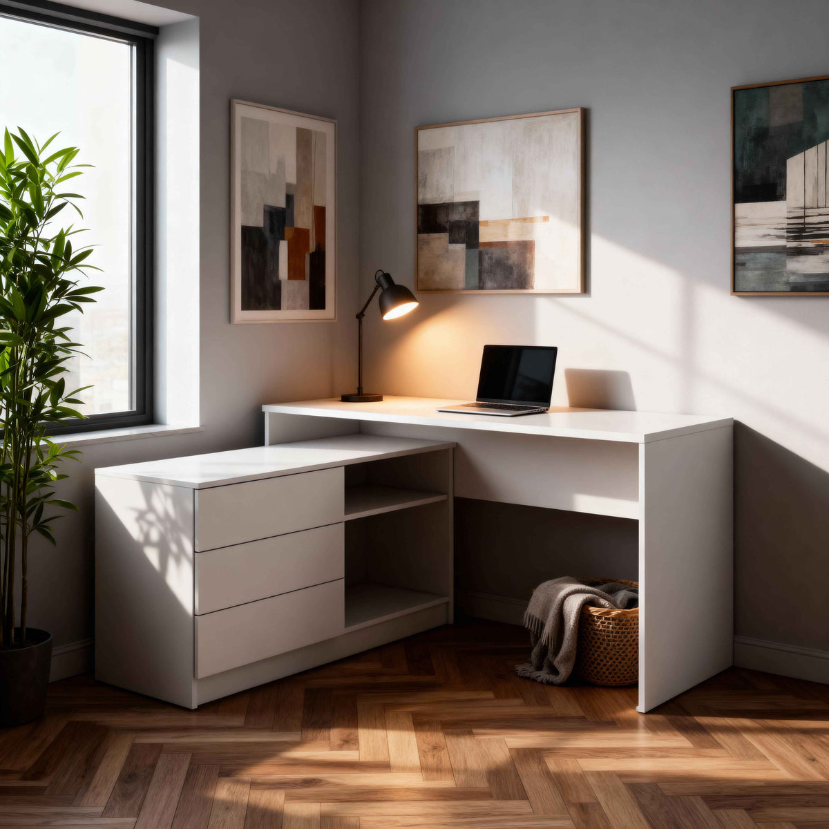 Teno Desk 138x76 cm, Minimalist Style