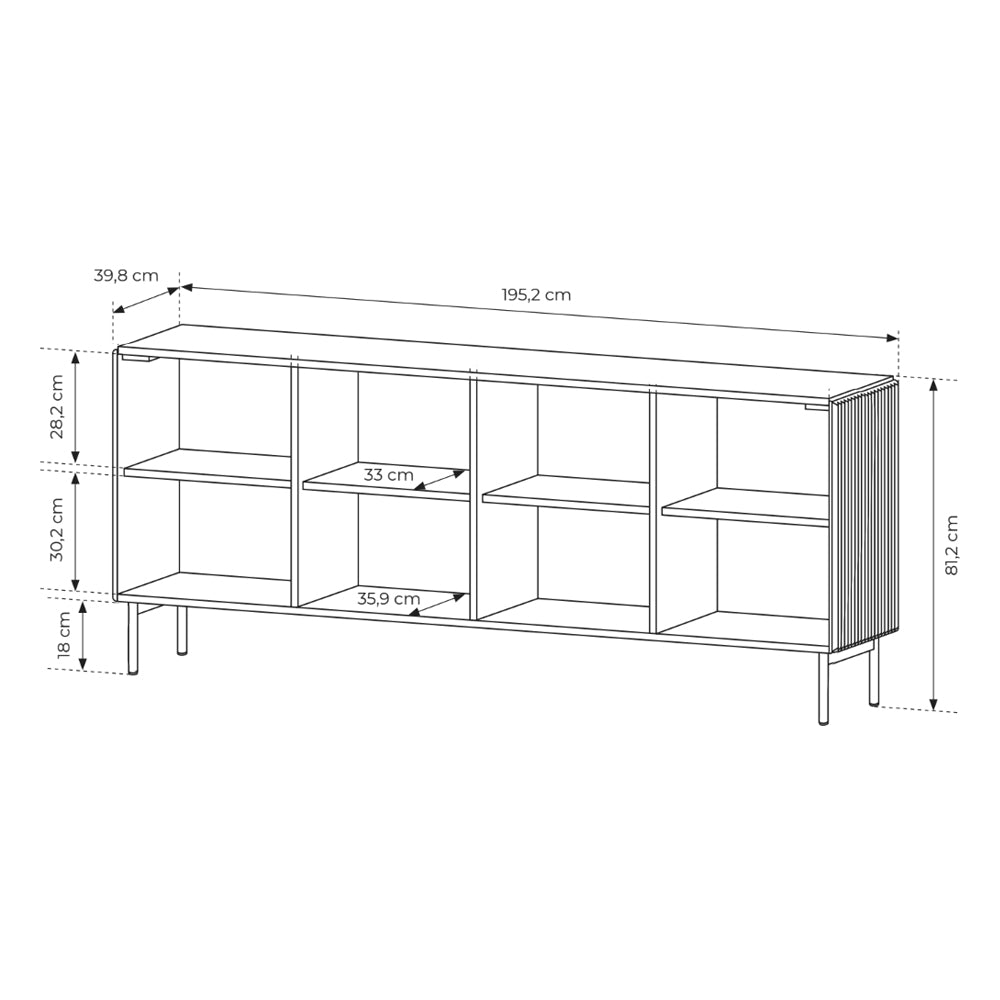 Komoda MuzZI z drzwiami 195x81 w stylu nowoczesnym – zdjęcie 6
