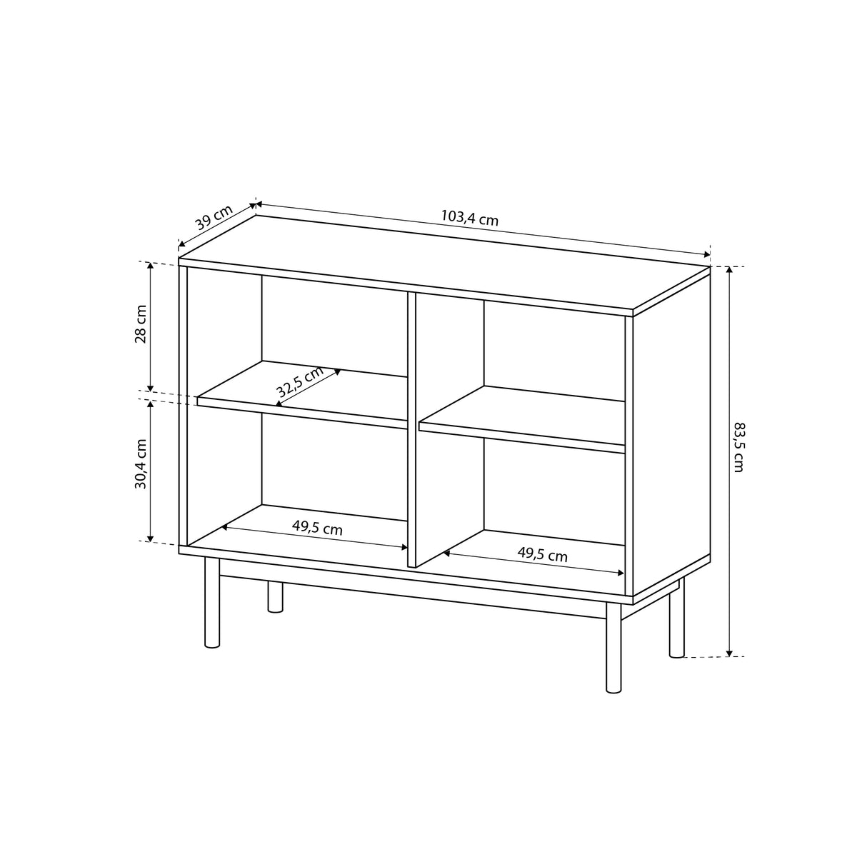 Komoda Sabi 104x84 w stylu japandi – zdjęcie 9