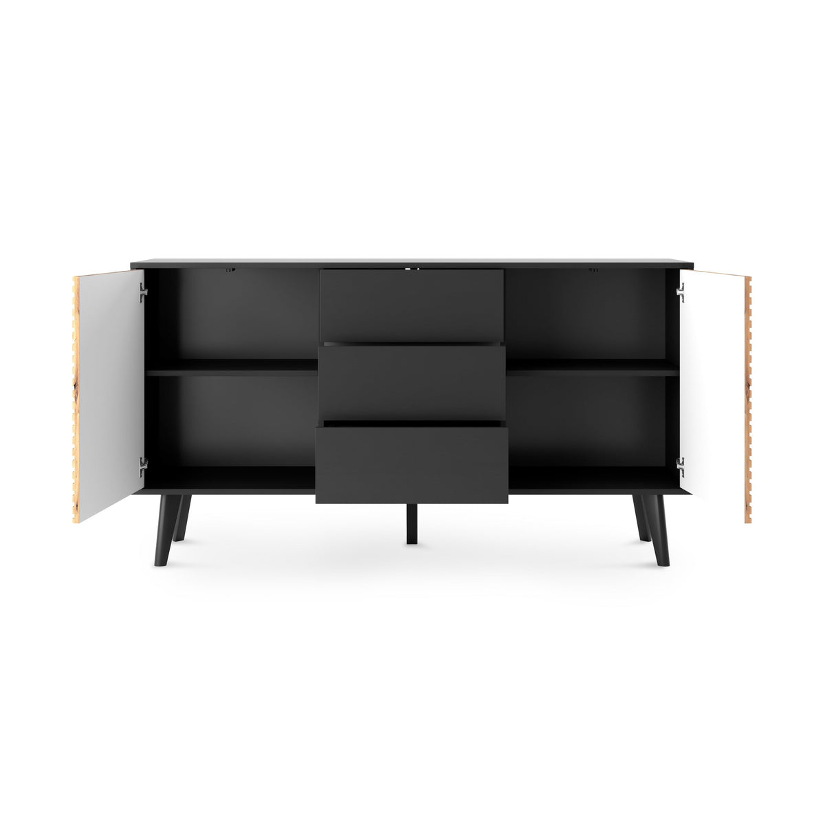 Komoda Las 154x83 z szufladami i drzwiami w stylu loft – zdjęcie 4