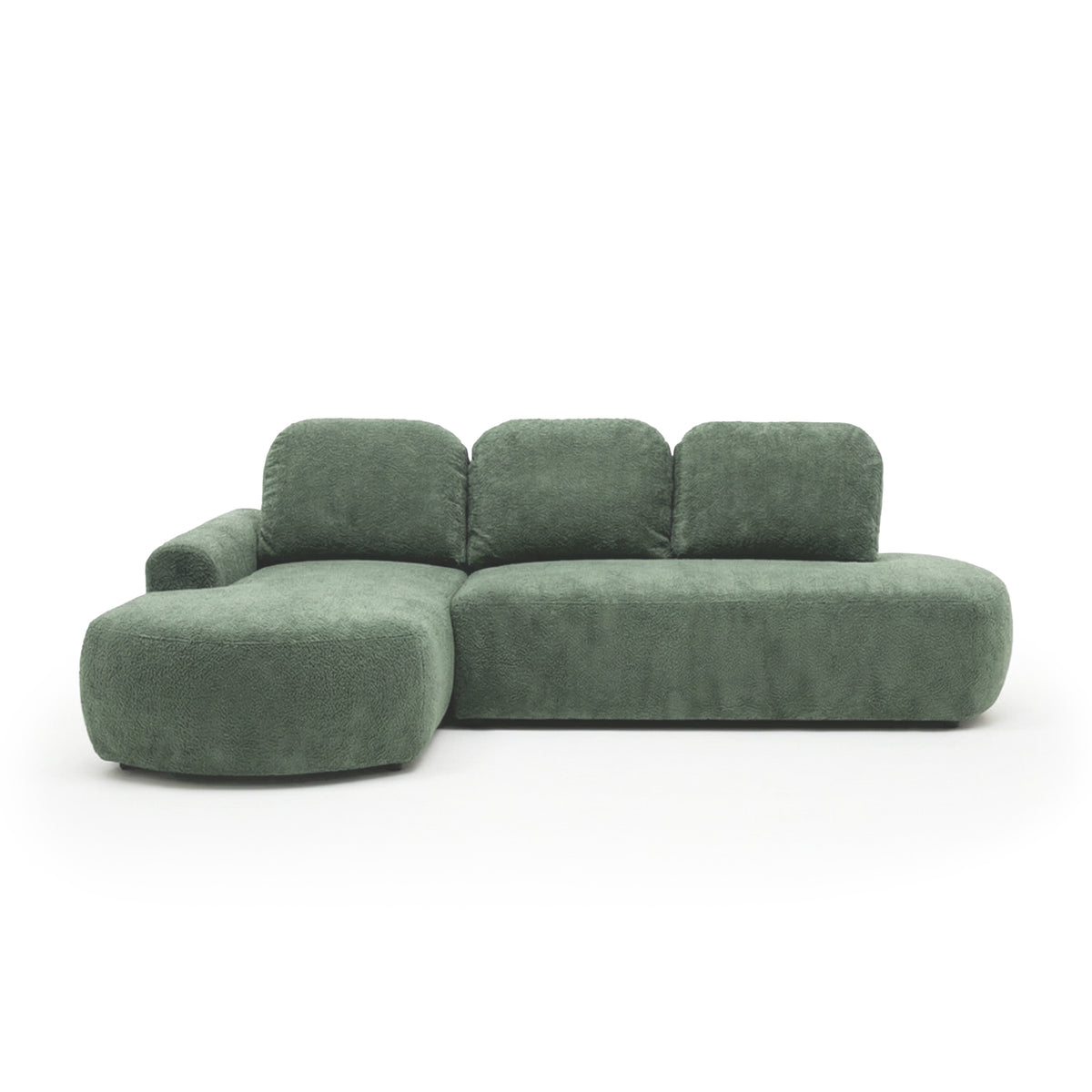 Canapé d'angle Moluni 263 cm Roche Verte (BELLINI 15), version gauche – canapé d'angle de style japandi