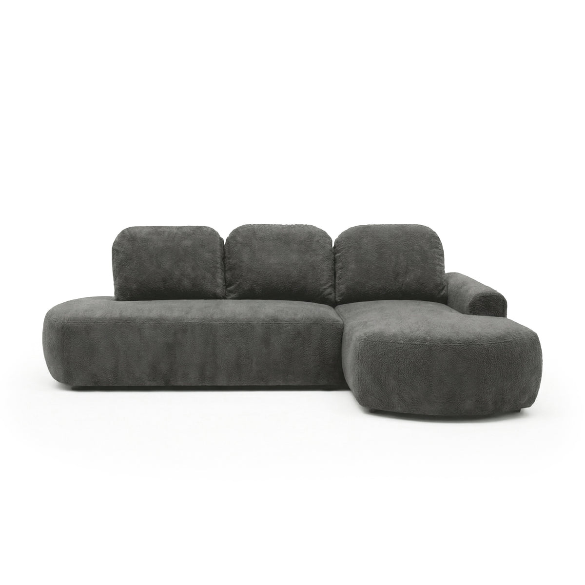 Canapé d'angle Moluni 263 cm Crépuscule Olive (BELLINI 03), version droite – canapé d'angle moelleux avec fonction couchage