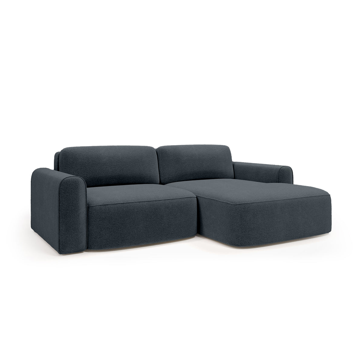 Canapé d’angle Saniri côté droit coloris Abîme Graphite (CASTEL 97) – canapé d’angle rembourré