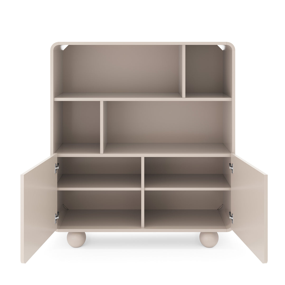 Regał Ballo 108x121 w stylu japandi – z otwartymi frontami