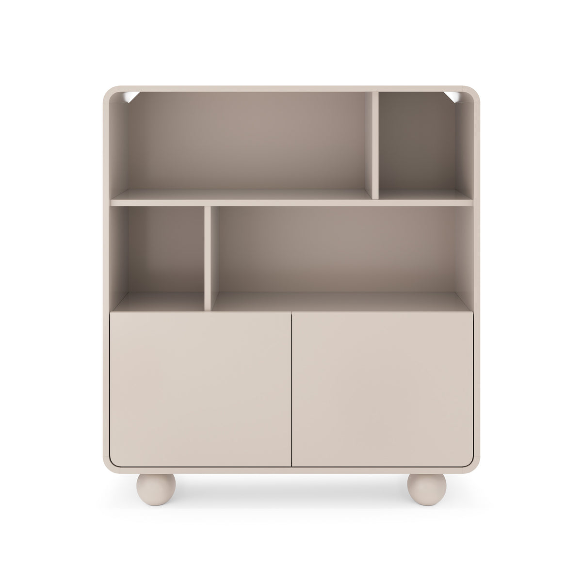 Regał Ballo 108x121 w stylu japandi – widok z przodu