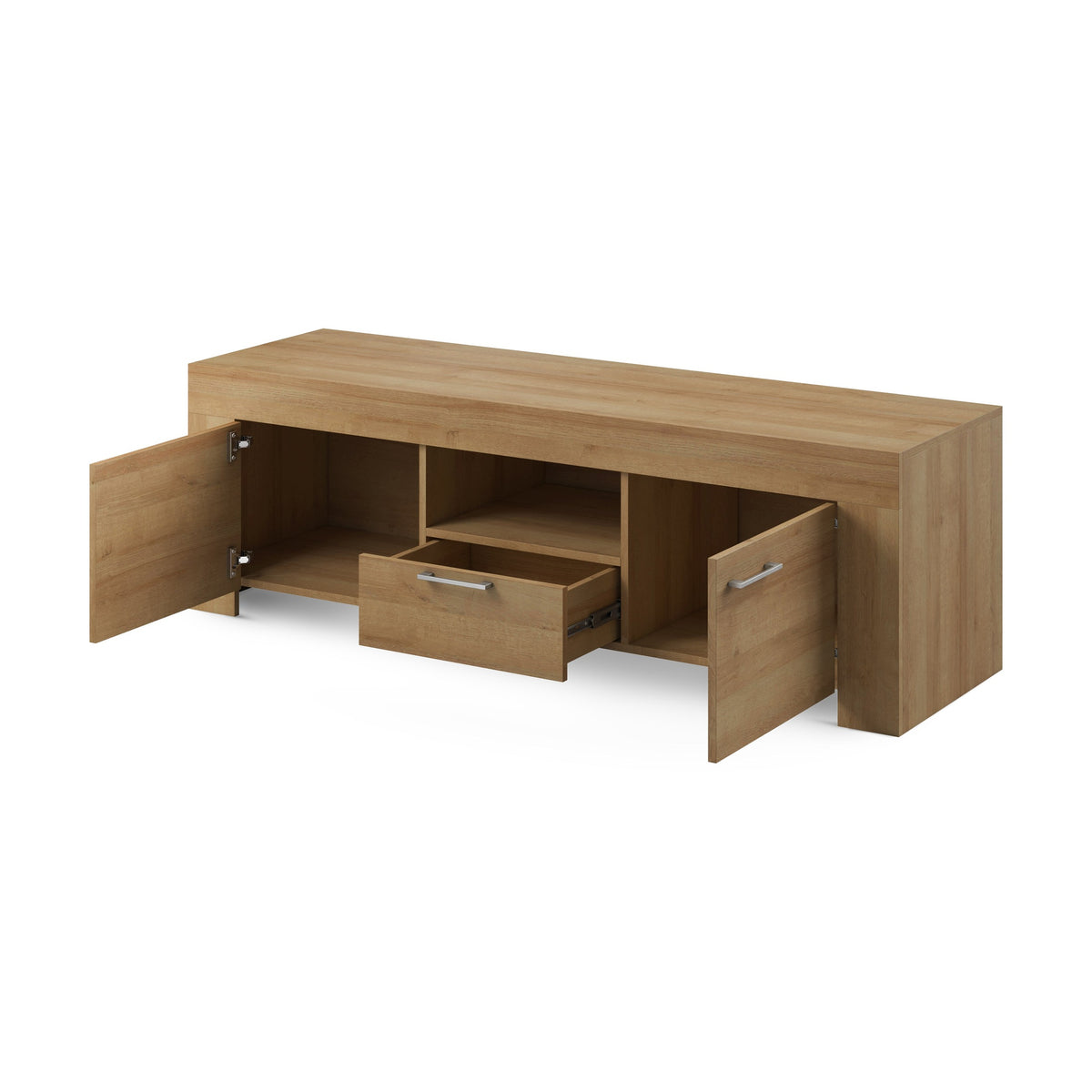 Zestaw RTV z półką 155x50+155x20 w stylu nowoczesnym – model Gorky – zdjęcie 3