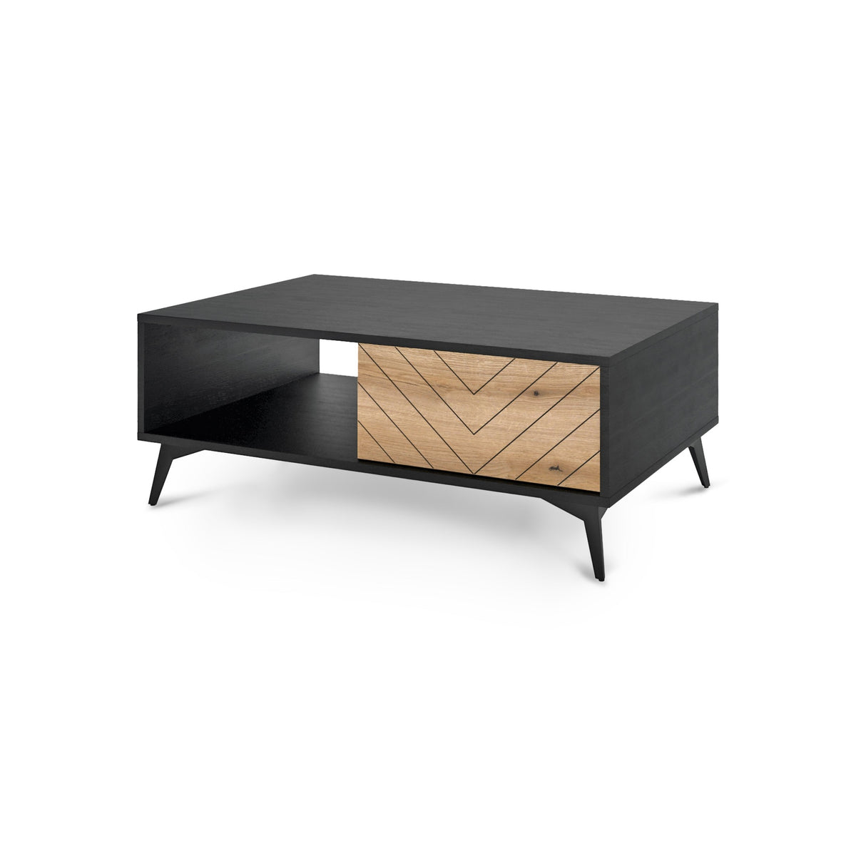 Nirwana Coffee Table 104x40 cm with Drawer, Industrial Style – main photo | Pillovely