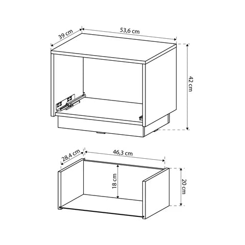 Szafka nocna Westa 54x42 cm w stylu glamour – zdjęcie 5