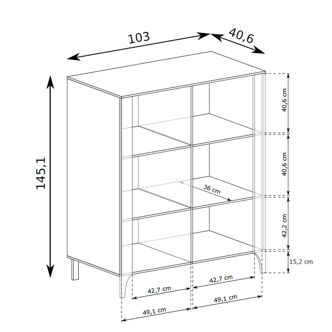 Lucarne EKLIPSO 103x145 avec vitrage de style moderne – dessin coté | Pillovely