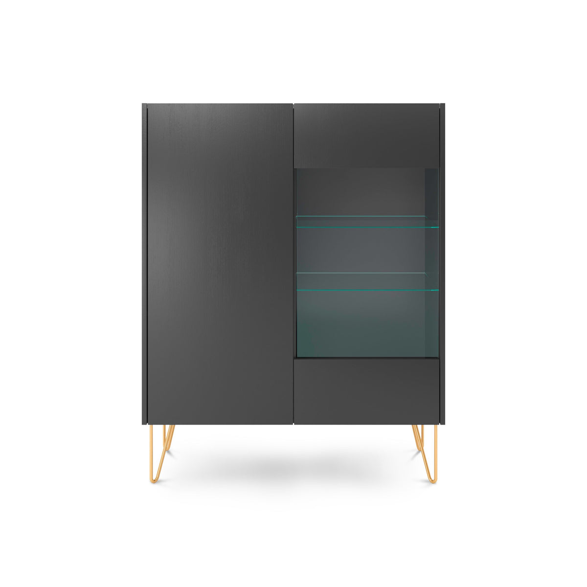 Witryna Ballada z przeszklonym frontem 97x122 cm w stylu glamour – zdjęcie 3