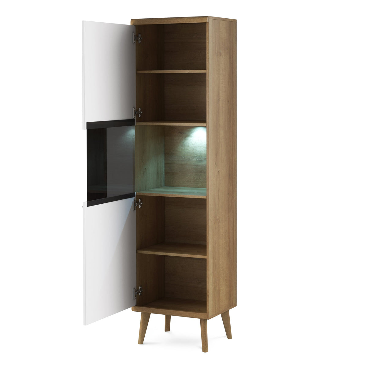 Witryna Lato przeszklona 50x197 cm w stylu skandynawskim – zdjęcie 3
