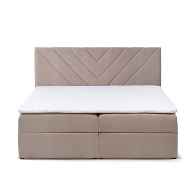 Lasy Continental Divan Bed with Topper, Modern Style – front view