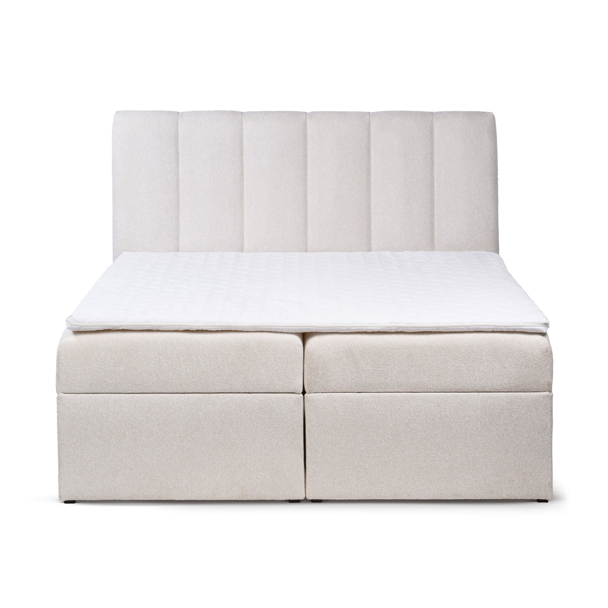Stavy Continental Divan Bed with Topper and Storage, Scandinavian Style