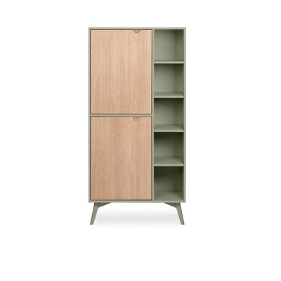 Mandala Bookcase 80x160 with Shelves and Cabinets, Japandi Style – photo 15