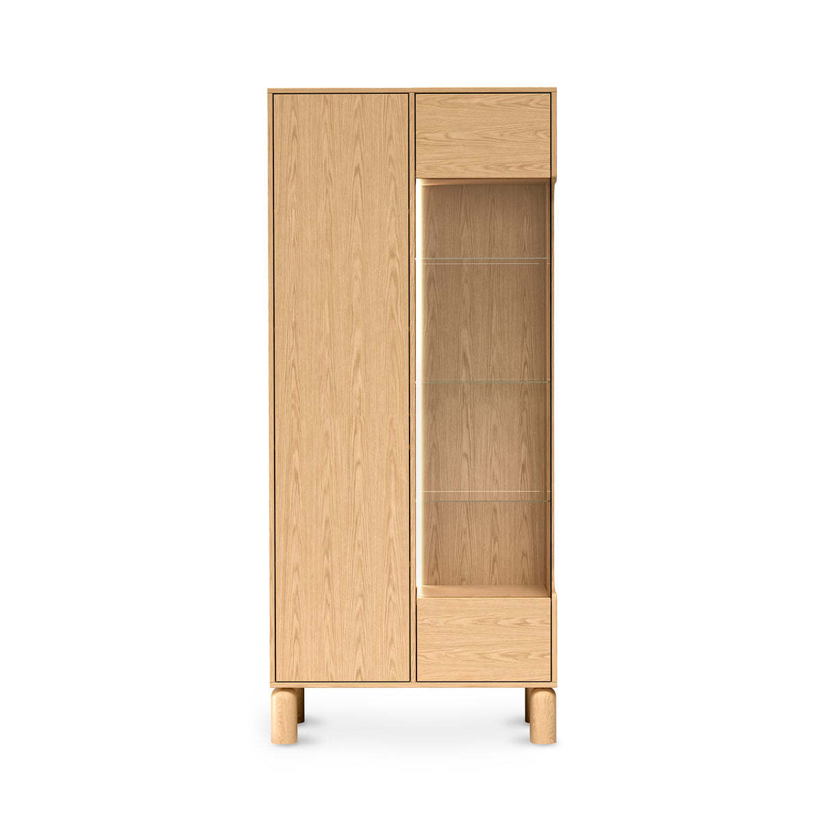 Vitrine haute 89x197 avec vitrage de style scandinave | FJORD Oui