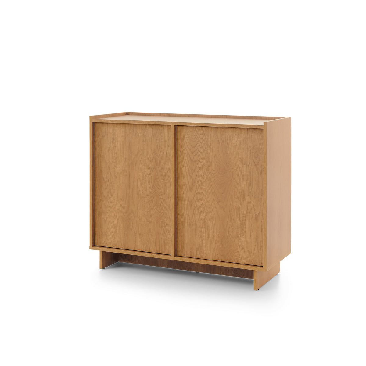 Kiyro Sideboard 98x82 with Shelves, Japandi Style – angled view | Pillovely
