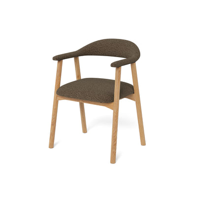 Hikari Komfort Set of Two Chairs with Armrests, Scandinavian Style – Dark Brown