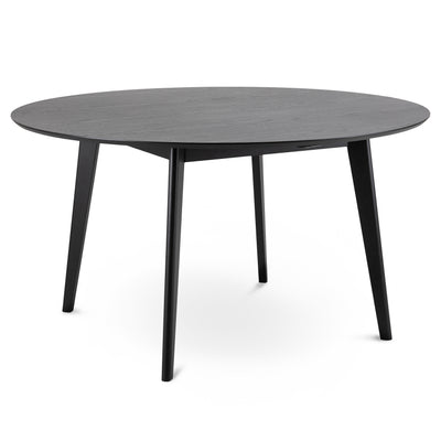 Krel Round Dining Table 140x76 cm, Scandinavian Style – Matte Black