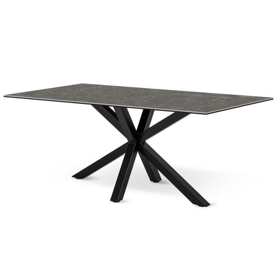 Oryss Dining Table 160x76 cm, Modern Style – Dark Graphite
