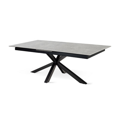 Lorrins Large Extendable Dining Table 200–240x76 cm, Modern Style – Light Ash Grey