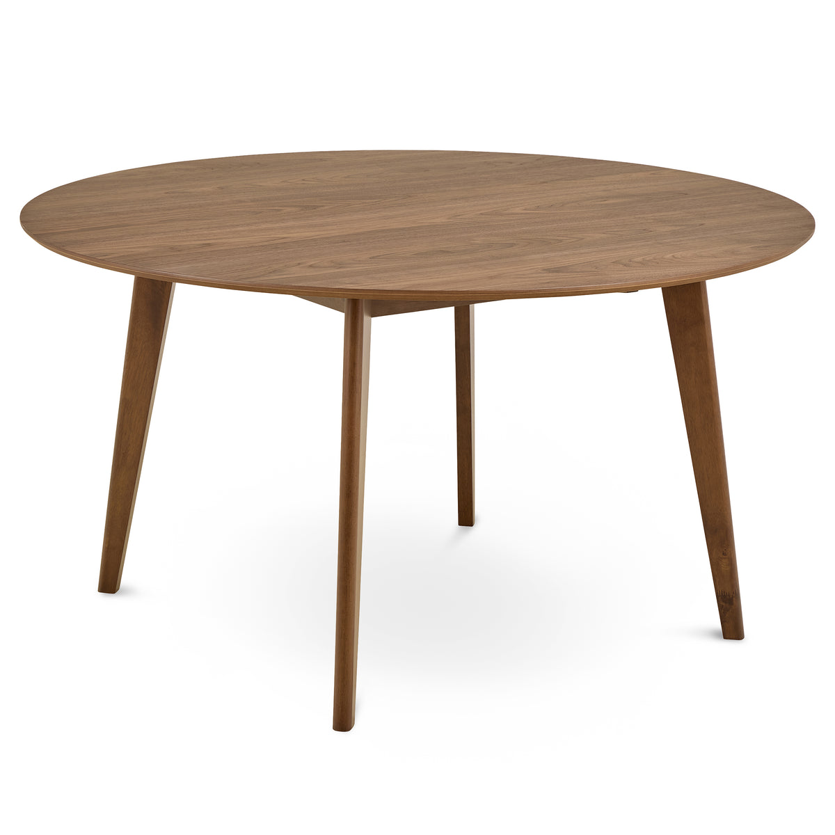 Krel Round Dining Table 140x76 cm, Scandinavian Style – Walnut Brown