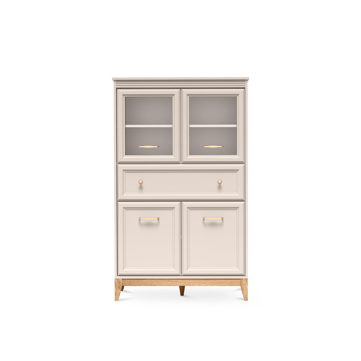 Witryna Serena 92x151 przeszklona w stylu modern classic – widok z przodu