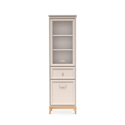 Serena Display Cabinet 55x193 with Glass Front, Modern Classic Style – front view