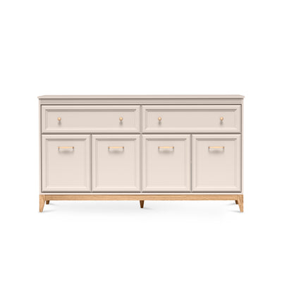 Commode Serena 179x100 avec façades fraisées de style modern classic - vue de face