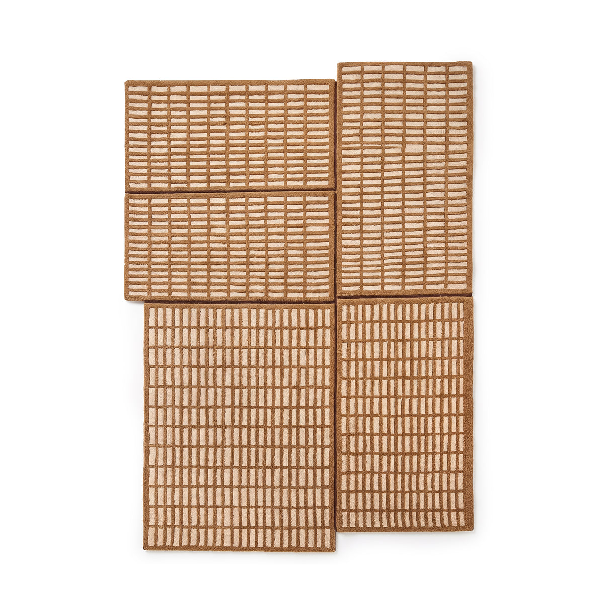 Tapis de salon Shorin avec un motif géométrique inspiré du style japandi - vue de face | Pillovely