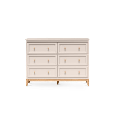 Serena Chest of Drawers 136x100 with 6 Drawers, Modern Classic Style – front view