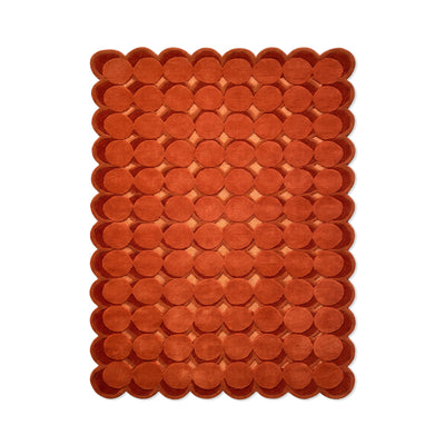 Tapis de salon Pelli à motif géométrique en relief de style glamour - vue de face | Pillovely