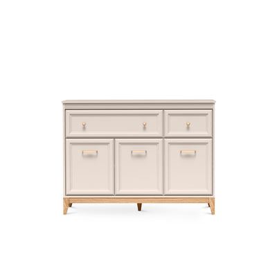 Komoda Serena 136x100 z szufladami i szafkami w stylu modern classic – widok z przodu