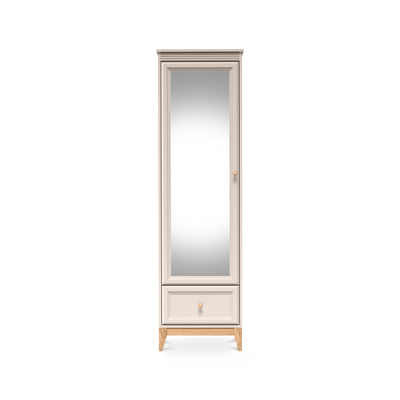 Armoire étroite Serena avec miroir 55x193 pour entrée, style classique moderne - vue de face