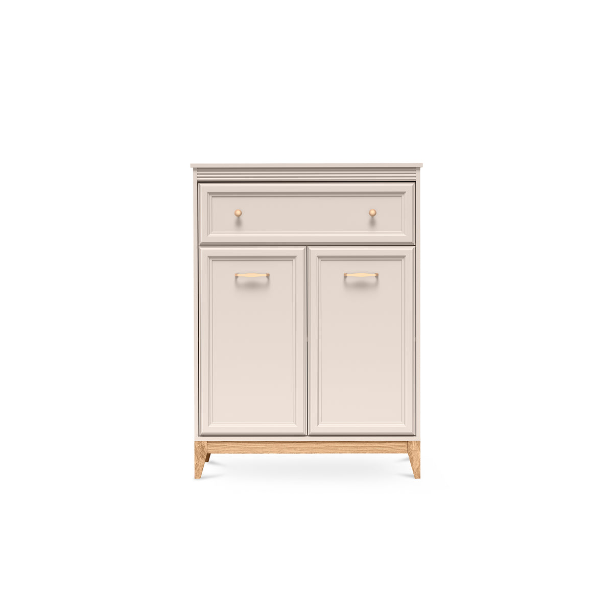 Commode Serena 92x126 avec étagère et tiroir dans un style modern classic - vue de face