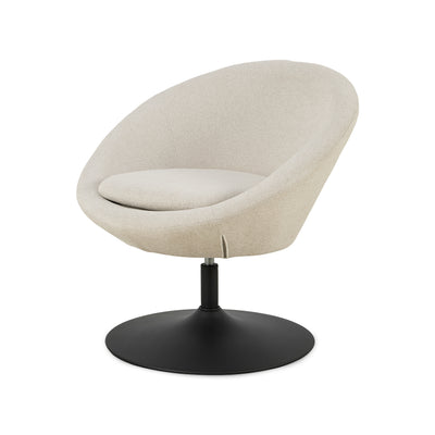 Fotel Otulo do relaksu obrotowy w stylu soft – widok pod kątem | Pillovely