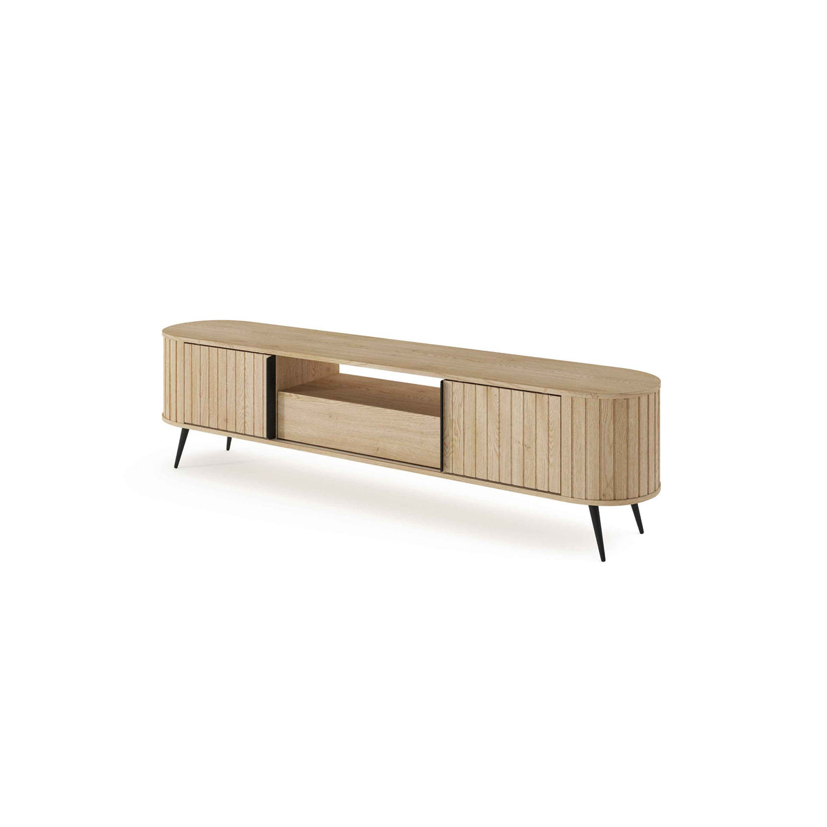Llovia TV Unit / TV Stand 196x51, Modern Style – angled view | Pillovely
