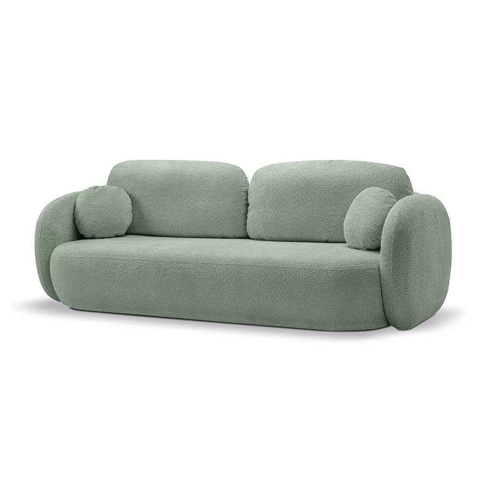Olemo Sofa Bed 142x200, Modern Style, Abriamo Fabric – angled view | Pillovely