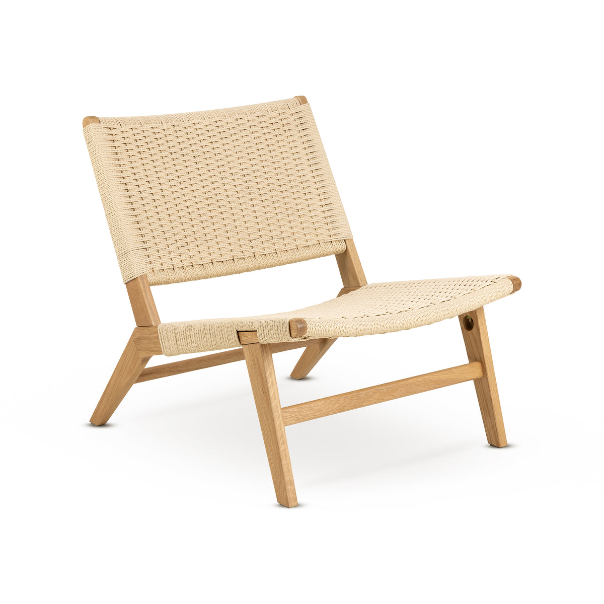 Eren Lounge Chair with Paper Plait Weave, Scandinavian Style – Beige