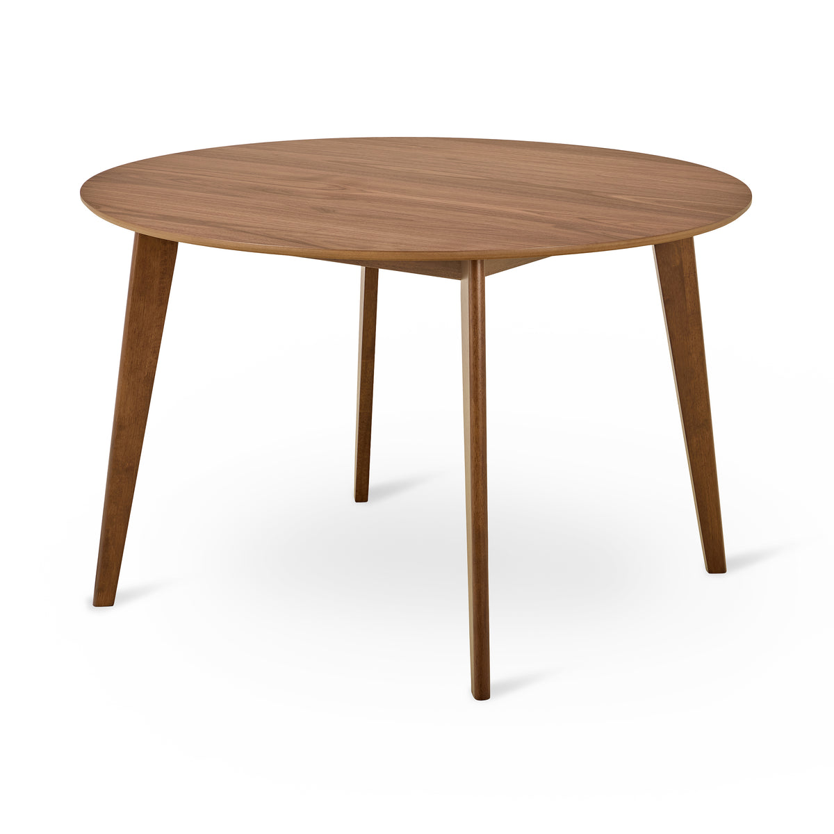 Krel Round Dining Table 120x76 cm, Japandi Style – Walnut Brown