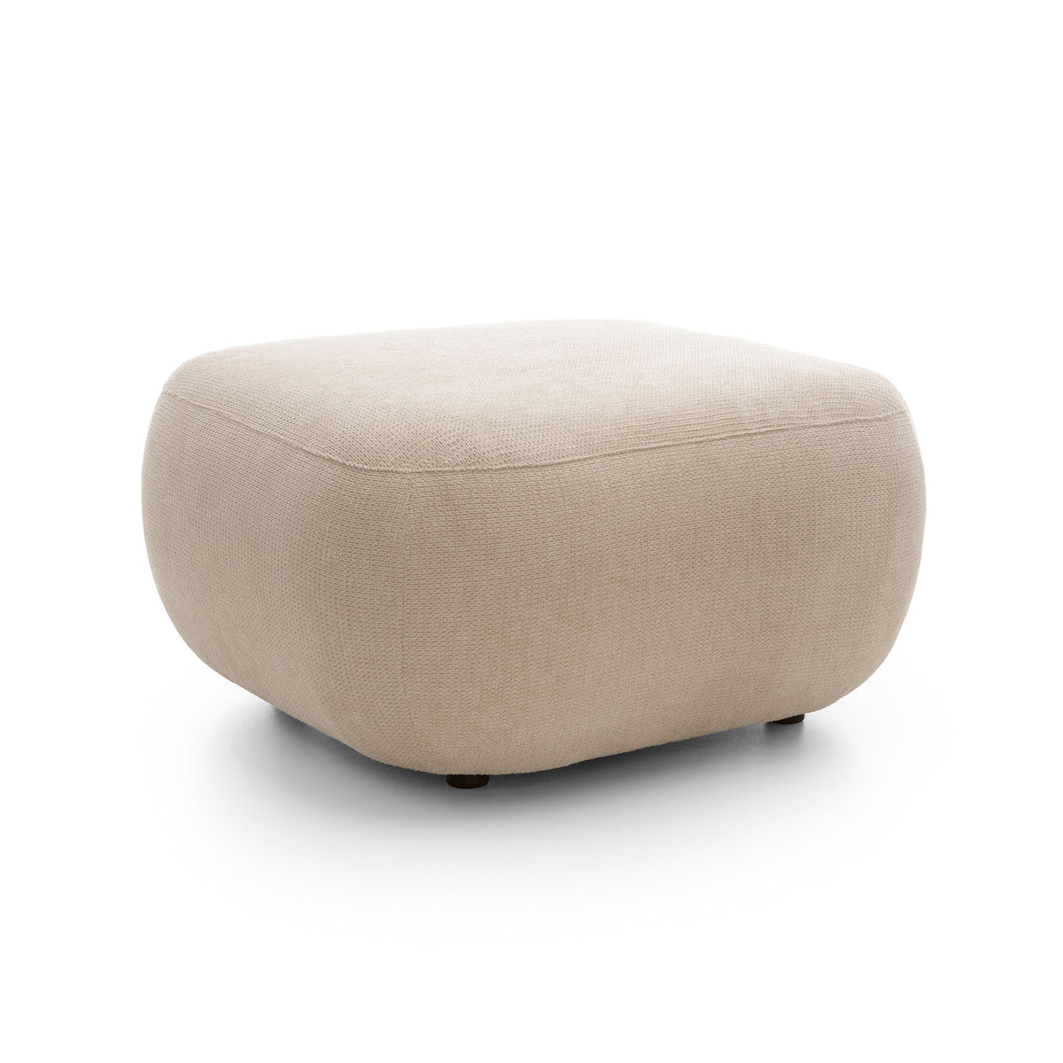 Olemo Relaxation Pouffe 75x39 cm made of PUR Foam, Japandi Style, Aragon Fabric – angled view | Pillovely
