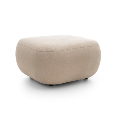 Olemo Relaxation Pouffe 75x39 cm made of PUR Foam, Japandi Style, Aragon Fabric – angled view | Pillovely
