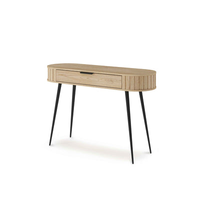 Toaletka Llovia z szufladą 120x80 w stylu japandi – widok pod kątem | Pillovely