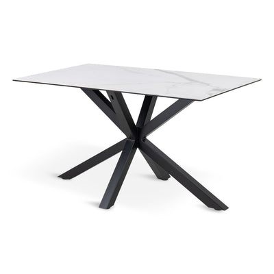 Oryss Dining Table 135x80 cm, Modern Style – Cool White