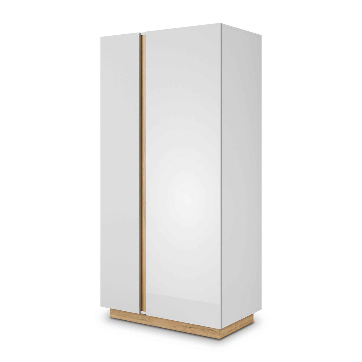 Armelia 2-door Wardrobe 97x194 cm, Modern Style – angled view | Pillovely