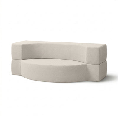 Lunaria Outdoor Foam Sofa 200x100x70 cm in Japandi Style in Harris Outdoor Fabric – angled view