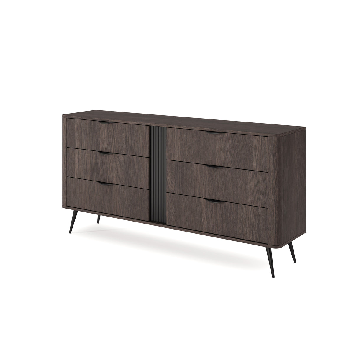 Velia Chest of Drawers with 6 Drawers 163x81, Soft Loft Style – angled view | Pillovely