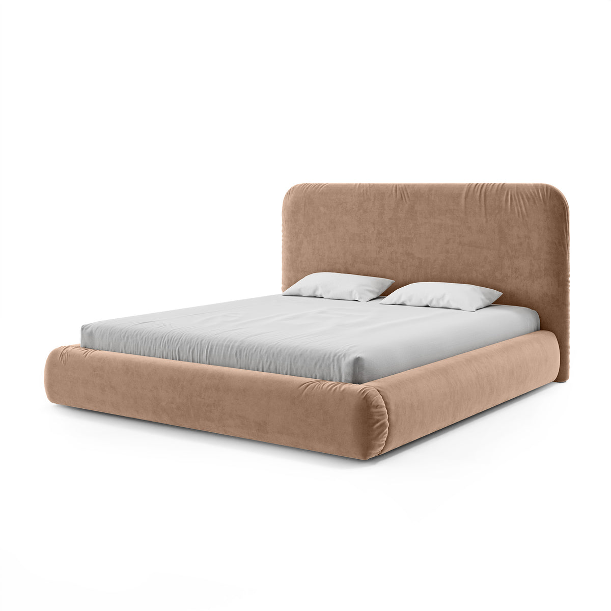 Upholstered Ottoman Bed with Storage in Modern Organic Style | Paries