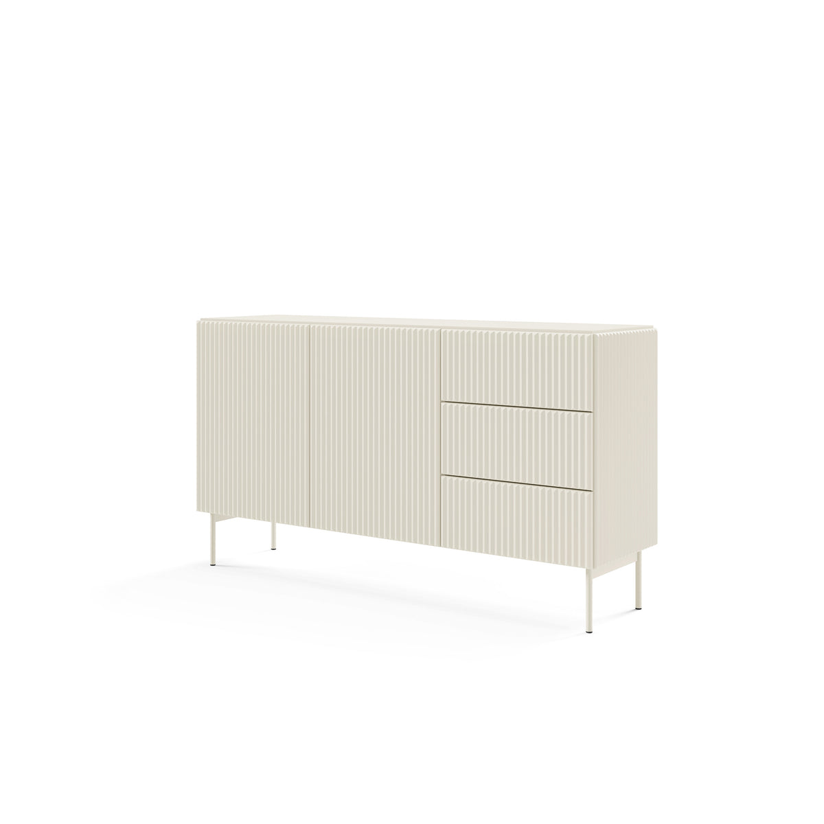 MuzZI Sideboard with Doors and Drawers 147x81, Modern Style – angled view | Pillovely